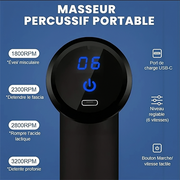 Pistolet de massage, masseur pour le dos, le cou, jambe et les muscles